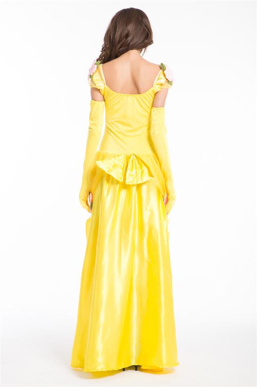 Women's Yellow Ball Gown Princess Dress – view 2