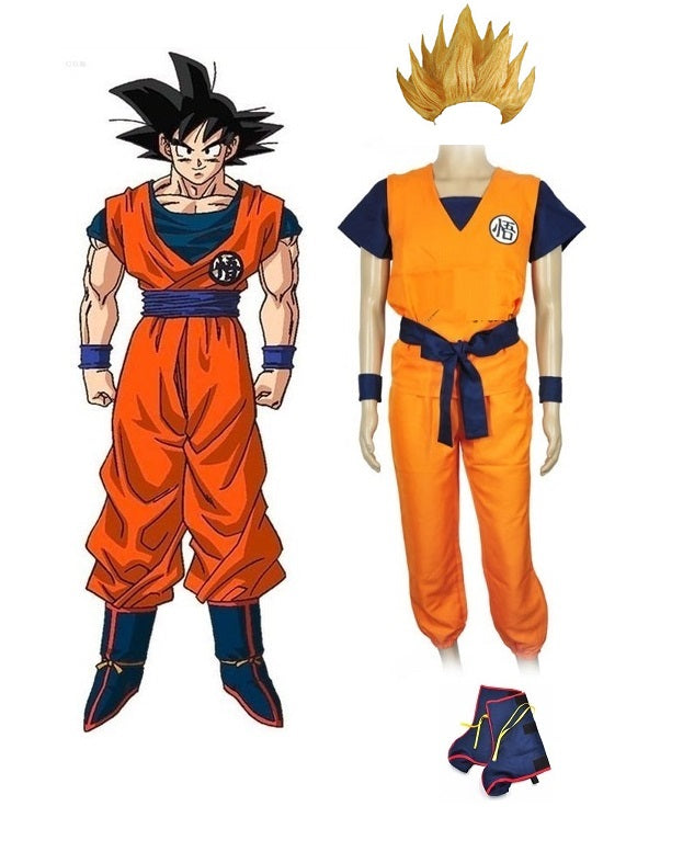 Adult Orange Anime Fighter Costume