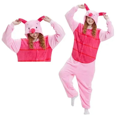 Adult Pink Pig Kigurumi Onesie Pyjamas