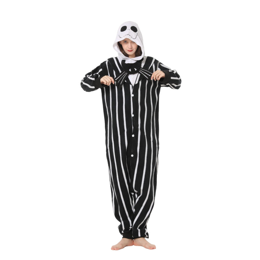 Adult Pumpkin King Skeleton Onesie
