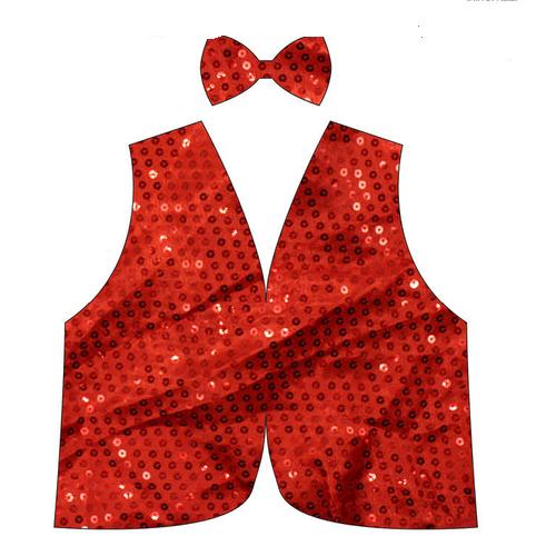 Adult Sequin Bow Tie & Vest Set – view 5