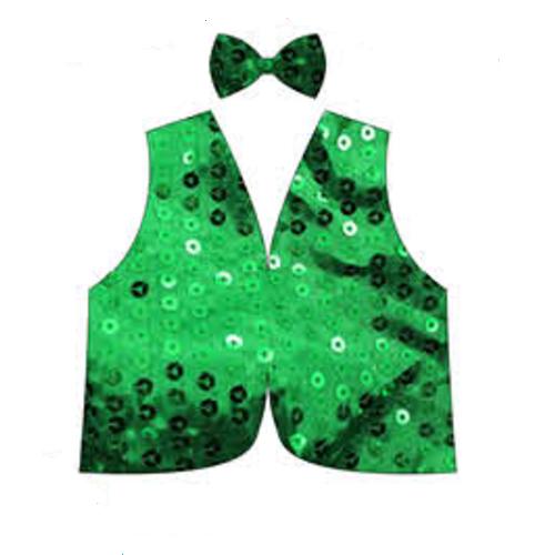 Adult Sequin Bow Tie & Vest Set – view 3