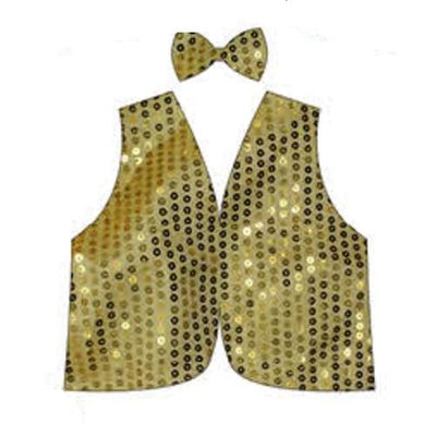 Adult Sequin Bow Tie & Vest Set – view 4