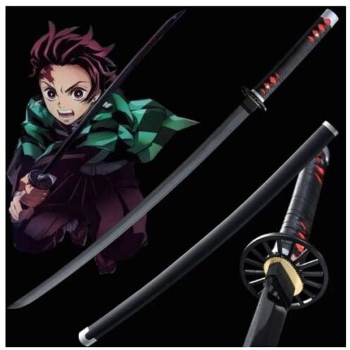 Anime Demon Hunter Black Blade Wooden Sword