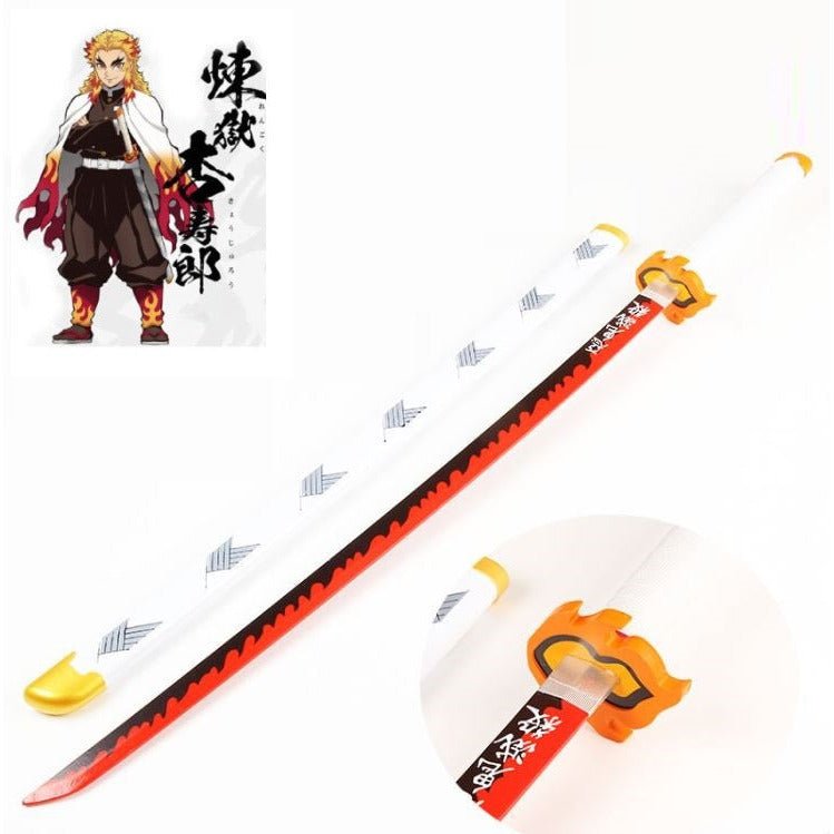 Anime Demon Hunter Flame Wooden Sword