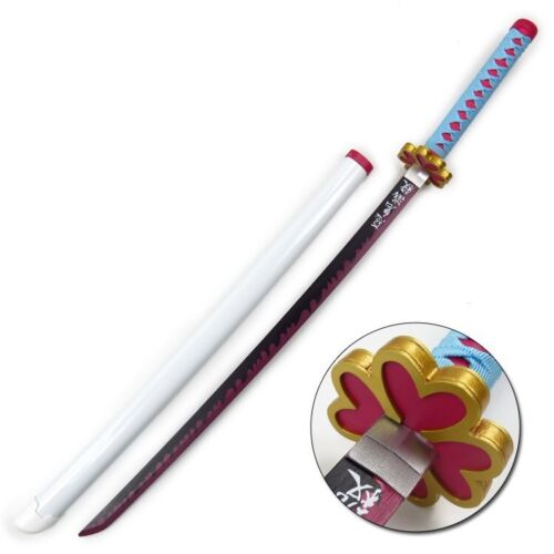 Anime Demon Hunter Pink Whip Blade Wooden Sword