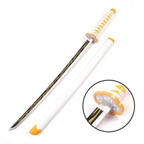 Anime Demon Hunter Thunder Yellow Wooden Sword