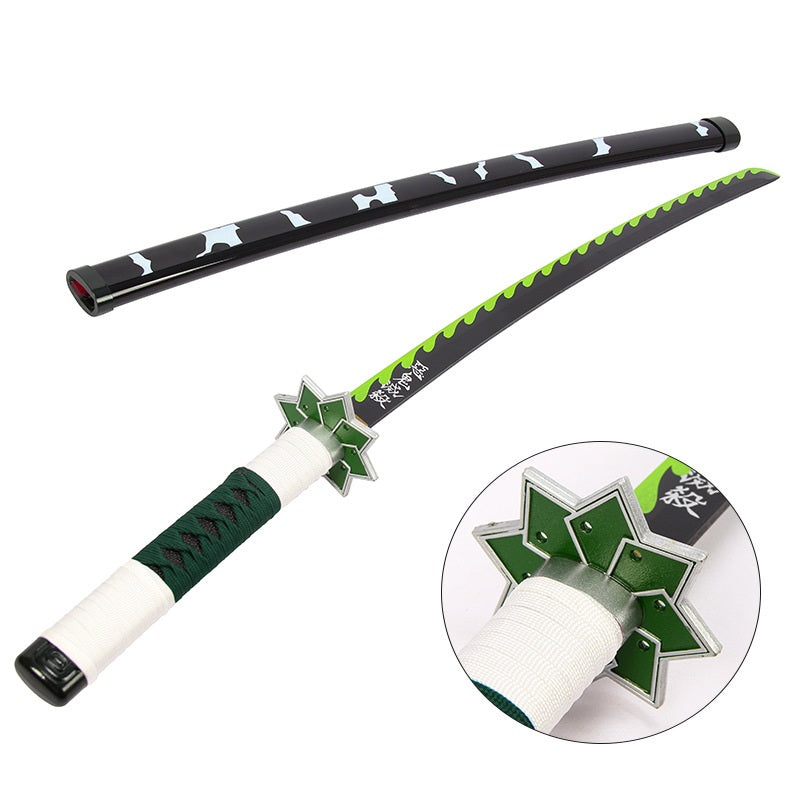 Anime Demon Hunter Wind Green Wooden Sword