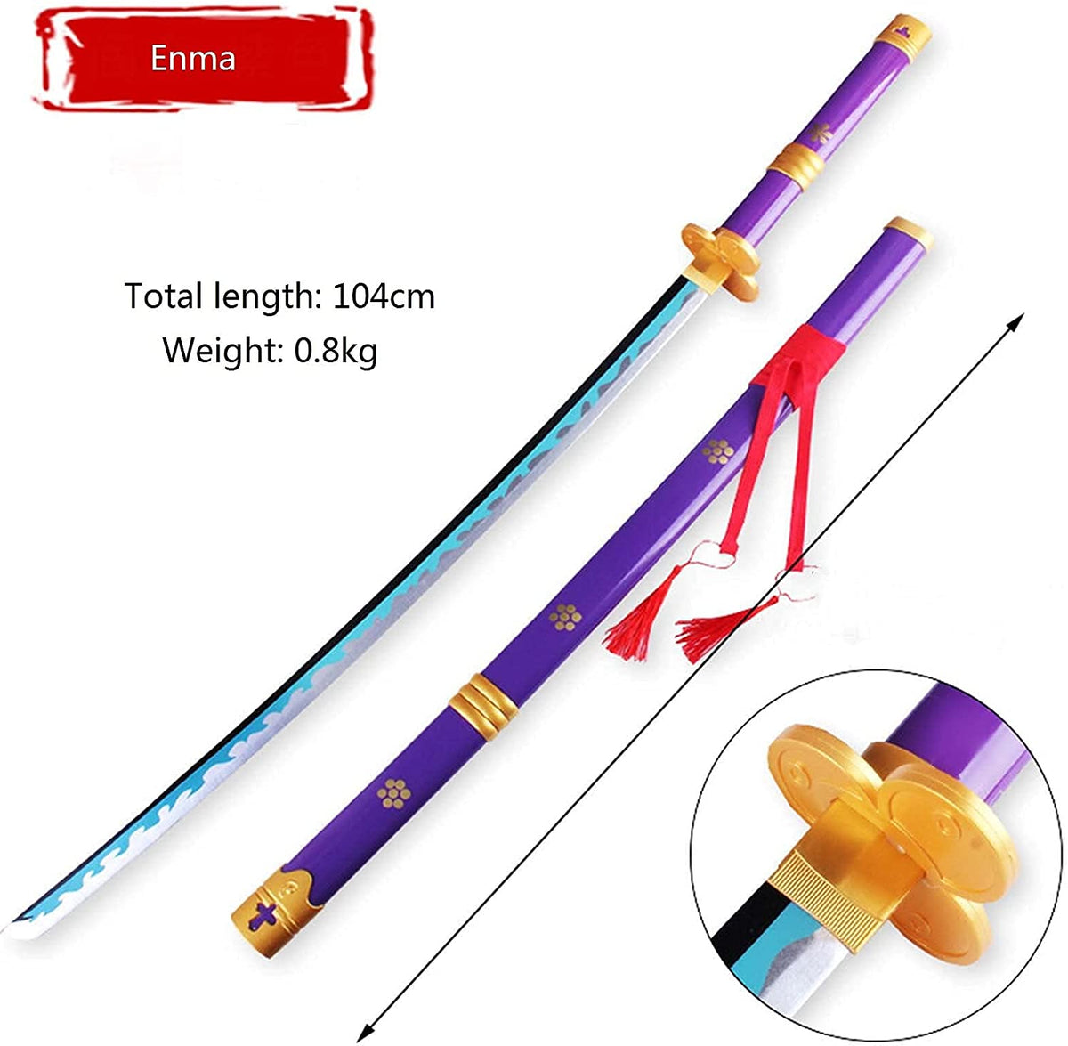 Anime Pirate Enma-Style Swordsman Wooden Sword