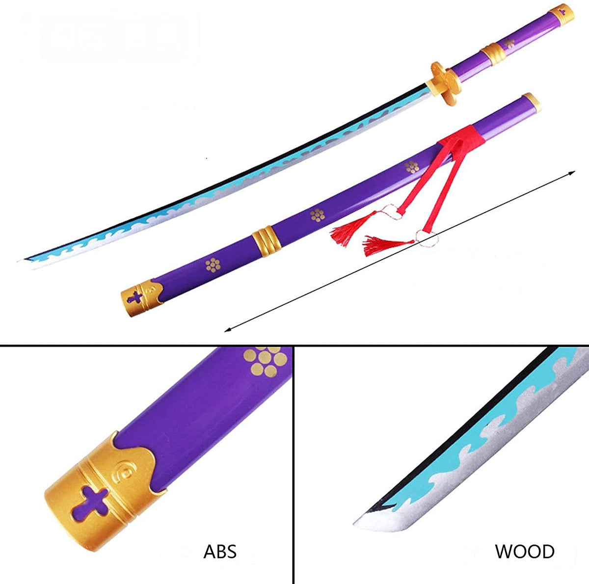 Anime Pirate Enma-Style Swordsman Wooden Sword – view 3