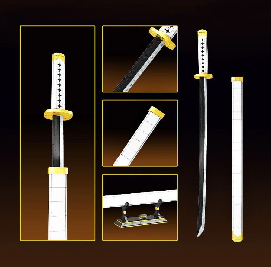 Anime White Hilt Swordsman Sword Building Block Kit – view 3