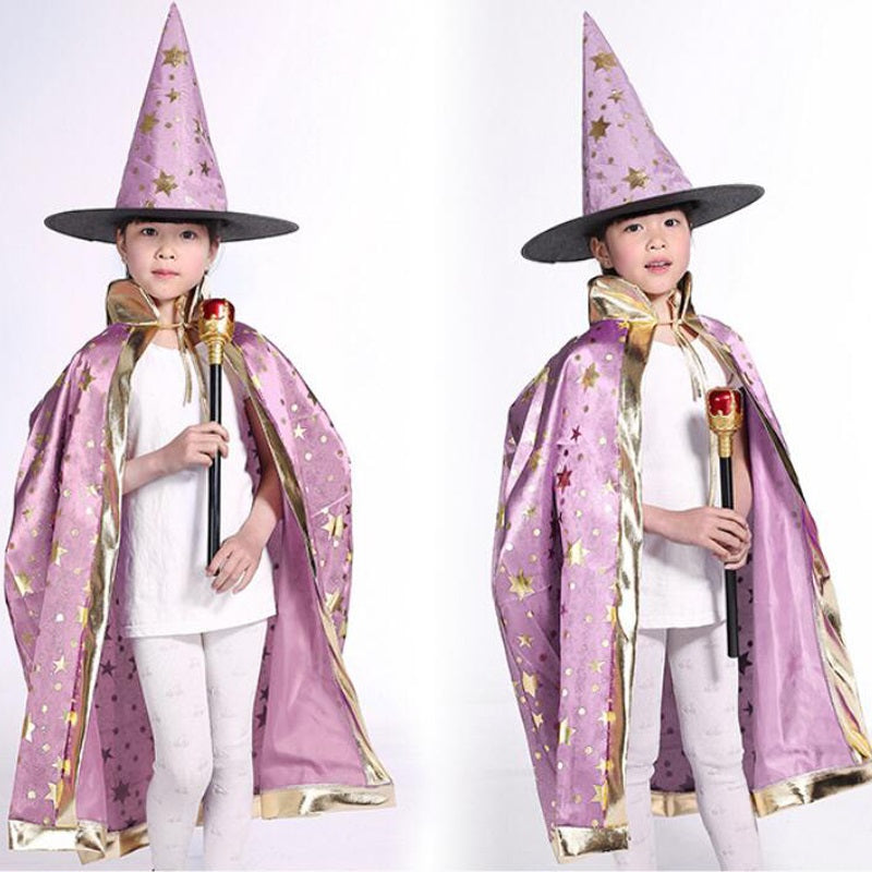 Kids Wizard Cape with Hat – view 2