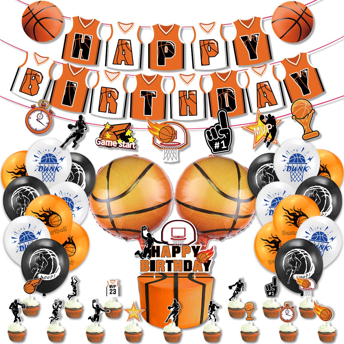 Basketball Birthday Party Decorations Set