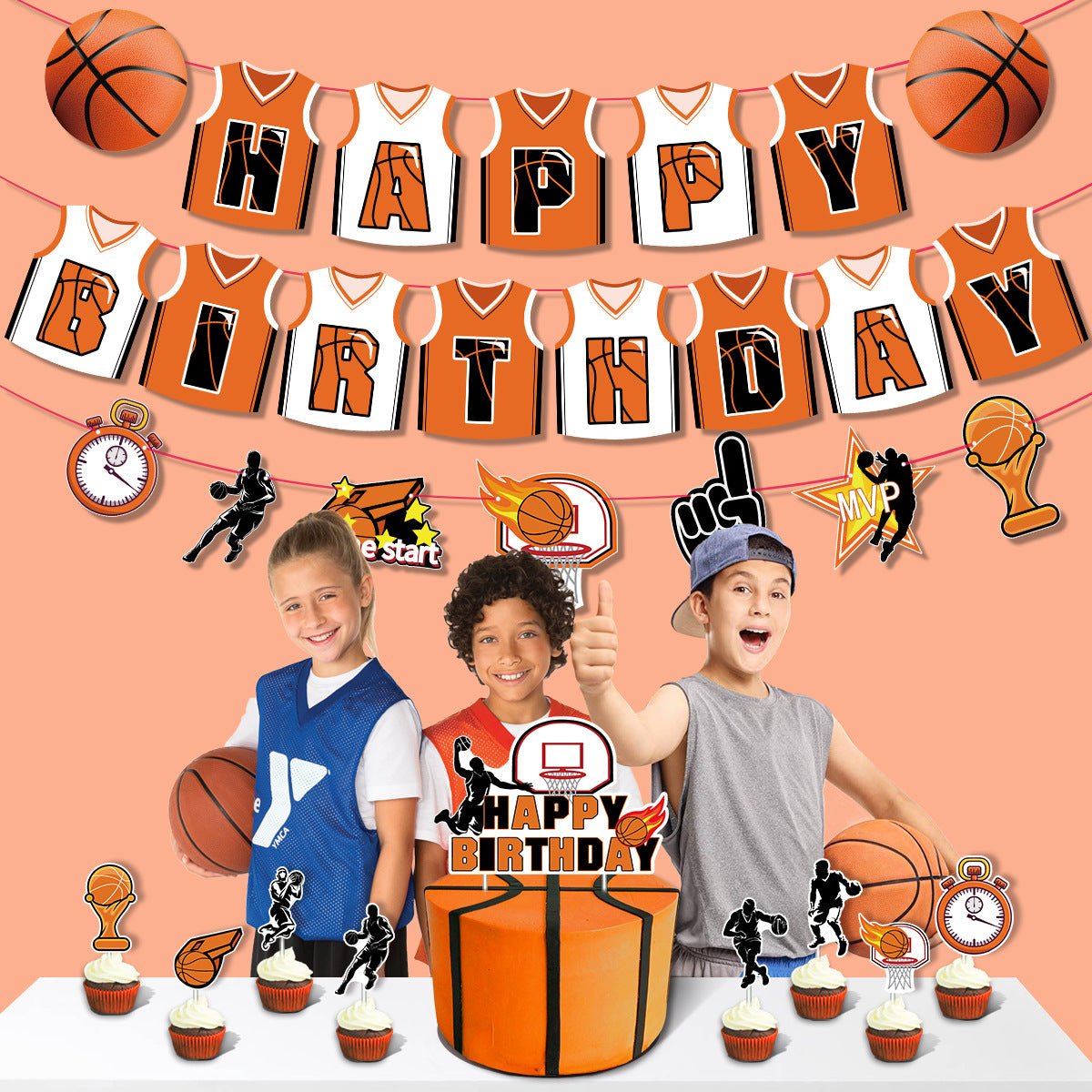 Basketball Birthday Party Decorations Set – view 3