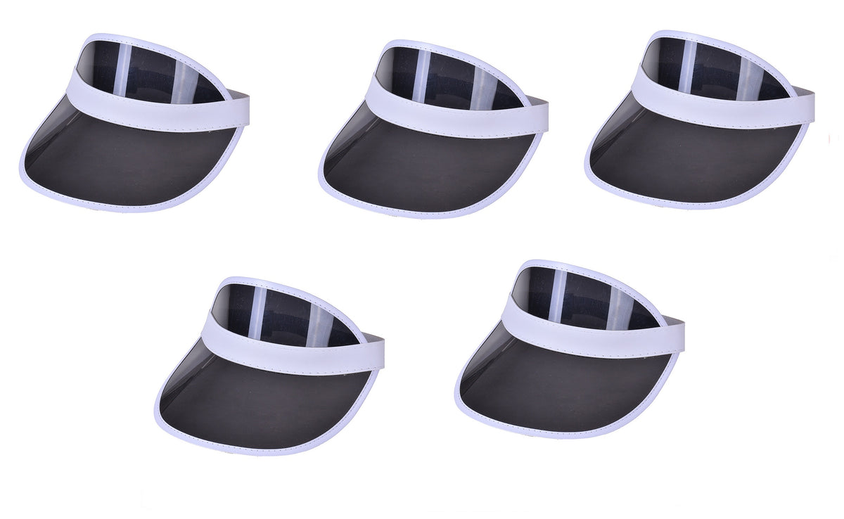 5PC Pub Golf Visor Festival Sun Hat 80s Fancy Dress Costume Accessory – view 5