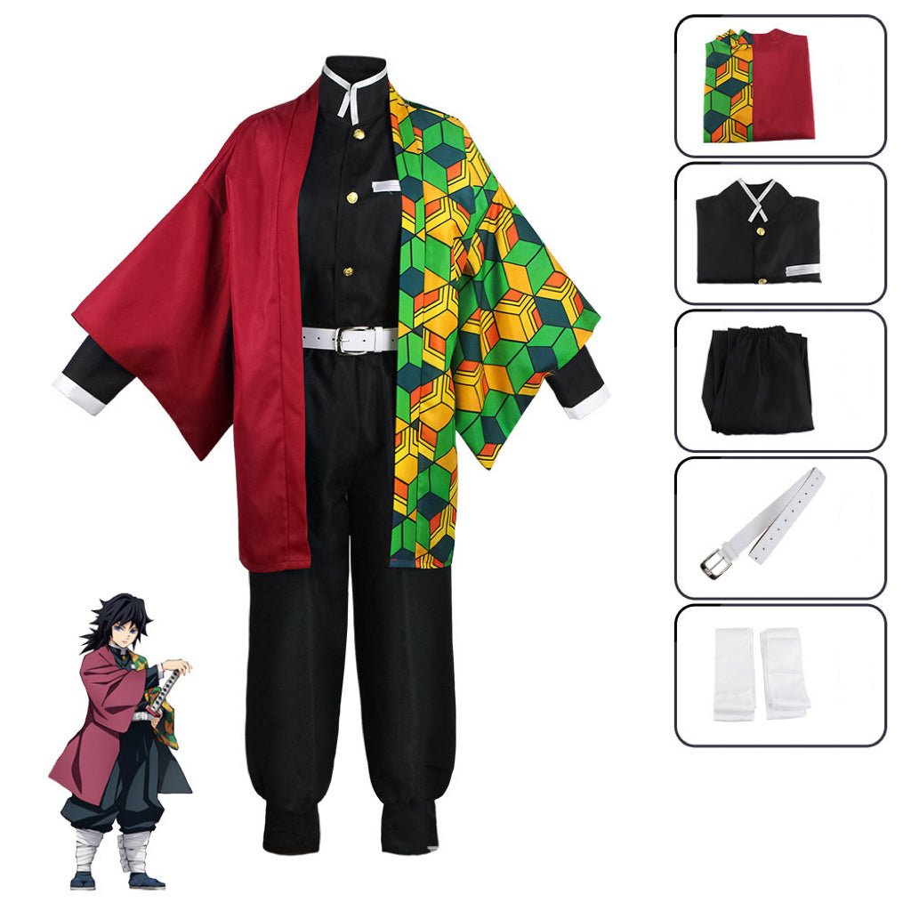 Blue Patterned Warrior Anime Costume