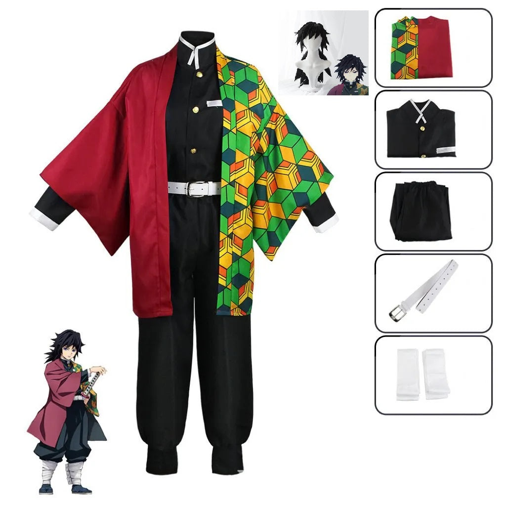 Blue Patterned Warrior Anime Costume