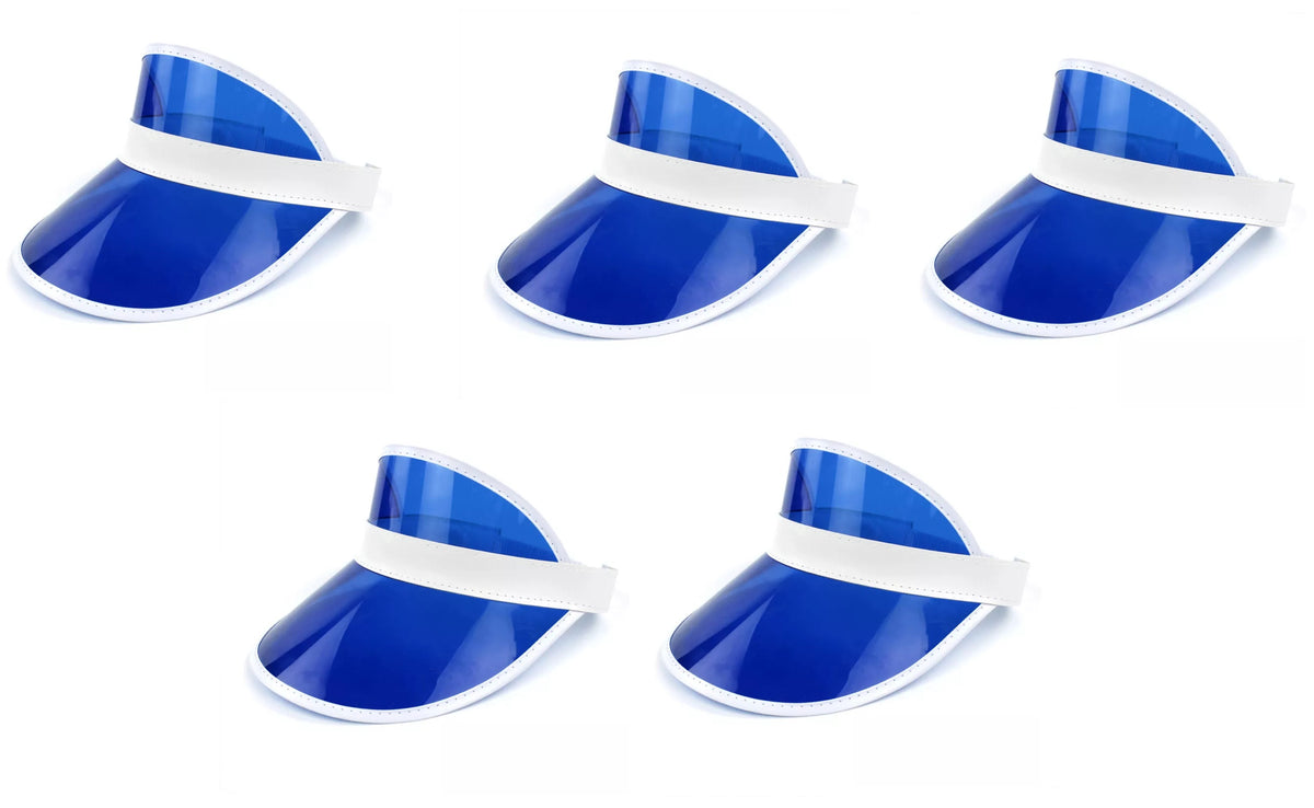5PC Pub Golf Visor Festival Sun Hat 80s Fancy Dress Costume Accessory – view 3