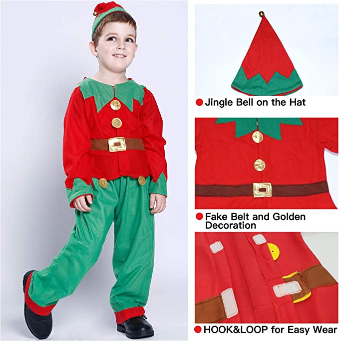 Boys Christmas Elf Costume