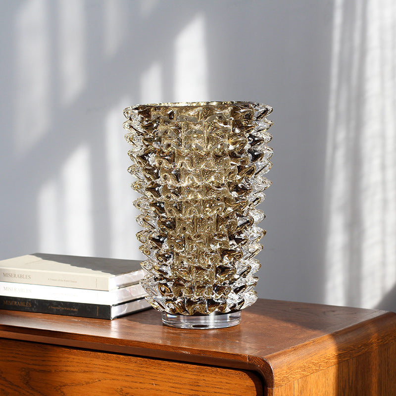 Rostrato Murano Style Spikey Glass Vase – view 6