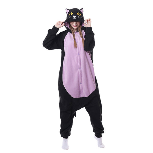 Purple Cat Kigurumi Onesie Pyjamas