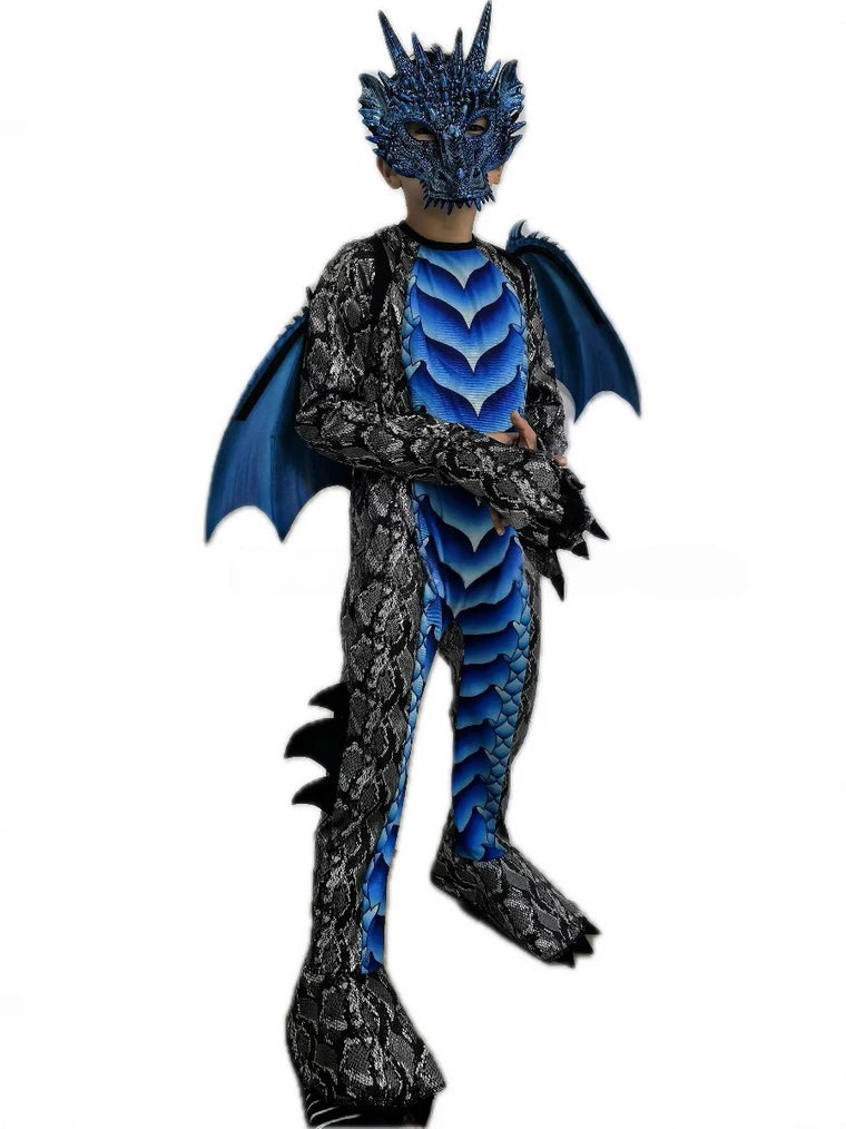 Kids Blue Dragon Costume