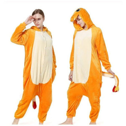 Orange Fire Lizard Kigurumi Onesie Pyjamas