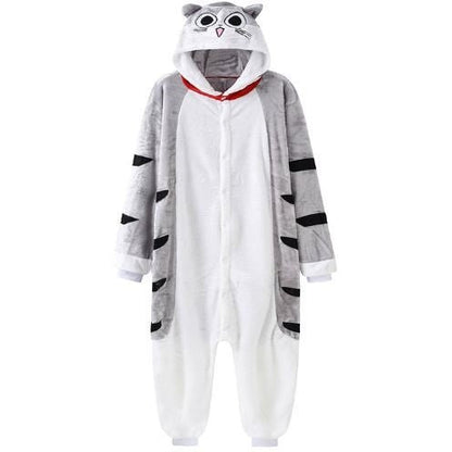 Cute Grey Cat Kigurumi Onesie Pyjamas