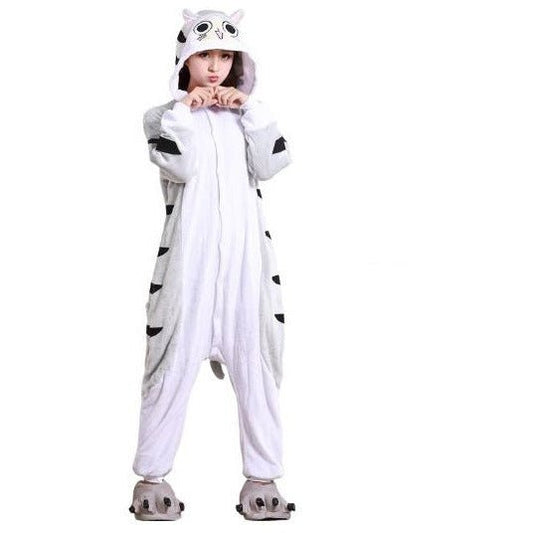 Cute Grey Cat Kigurumi Onesie Pyjamas