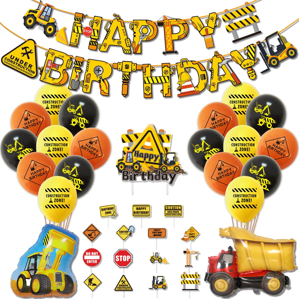Construction Birthday Party Decorations Set