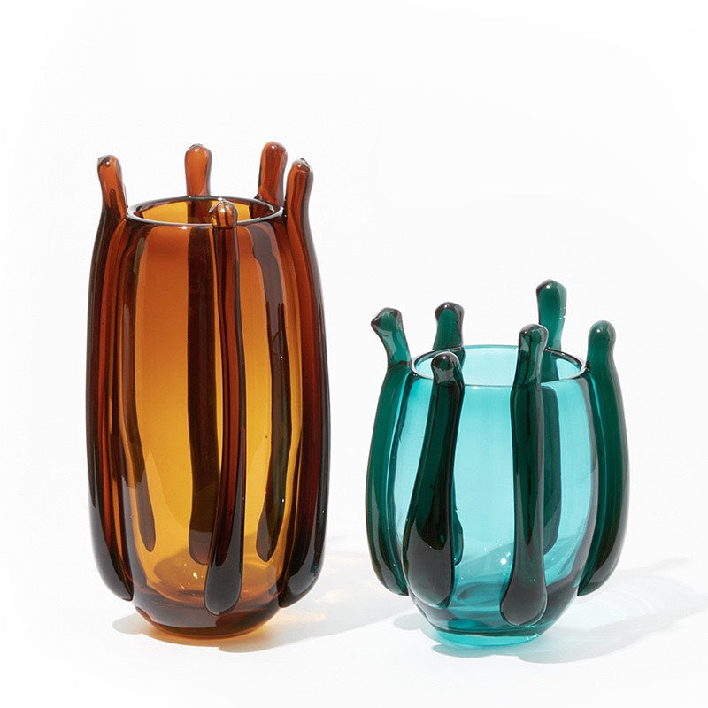Modern Droplet Sculptural Glass Vase – view 5