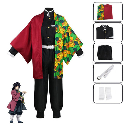 Blue Patterned Warrior Anime Costume