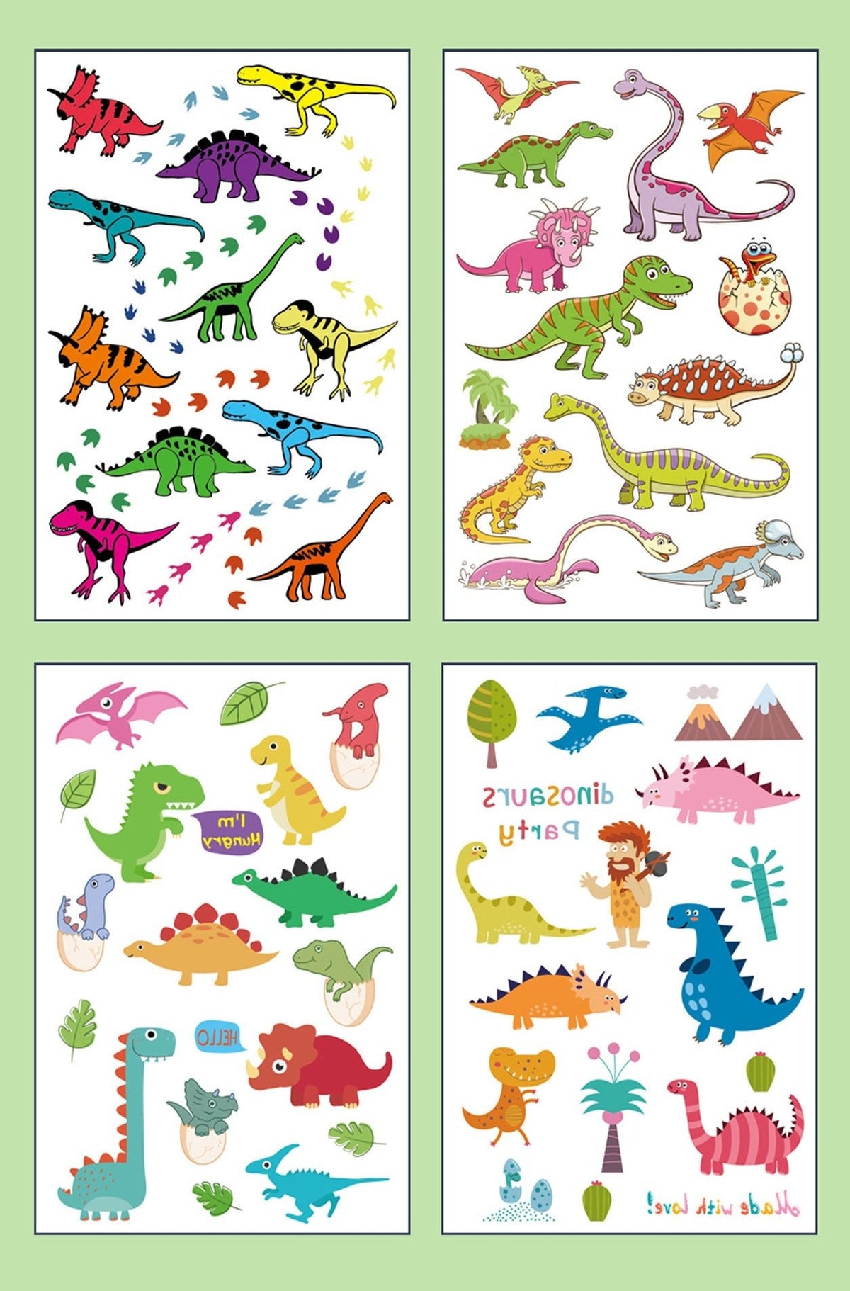 Dinosaur Temporary Tattoos for Kids Party Favour Fillers