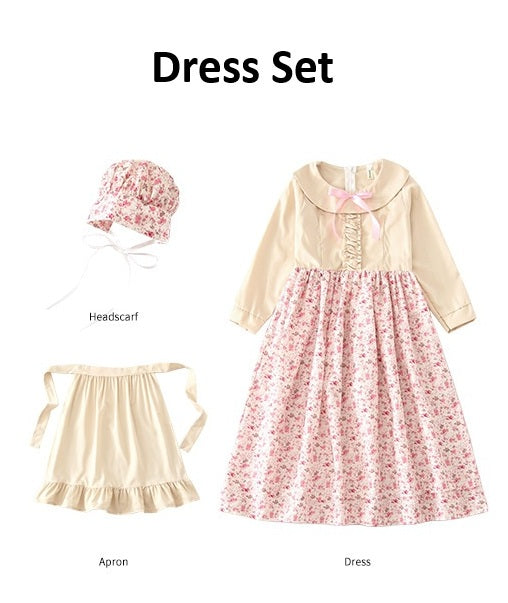 Girls Beige Old Lady Granny Costume – view 2