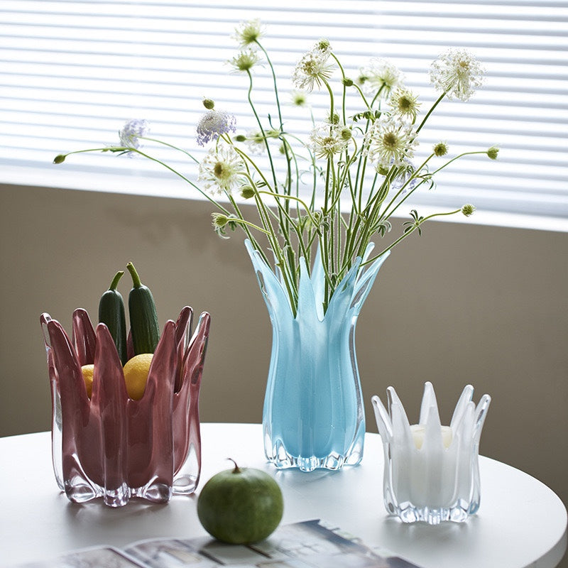 Pink Finger Glass Vase and Candle Holder – view 3