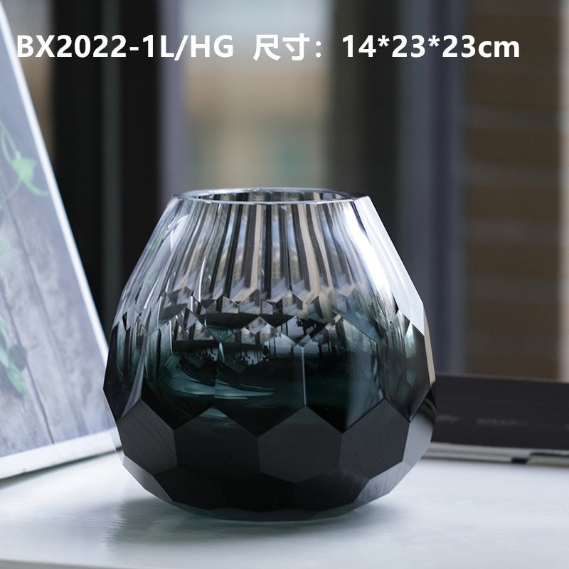 Etched Dome Glass Vase – view 8