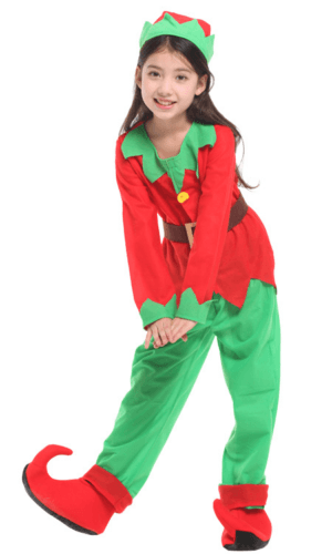 Girls Christmas Elf Costume
