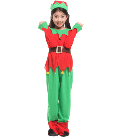 Girls Christmas Elf Costume