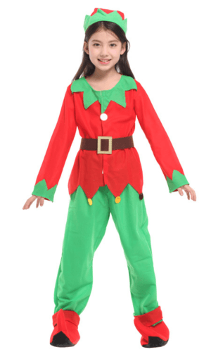 Girls Christmas Elf Costume