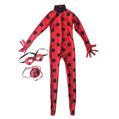 Girls Red Spotted Hero Costume