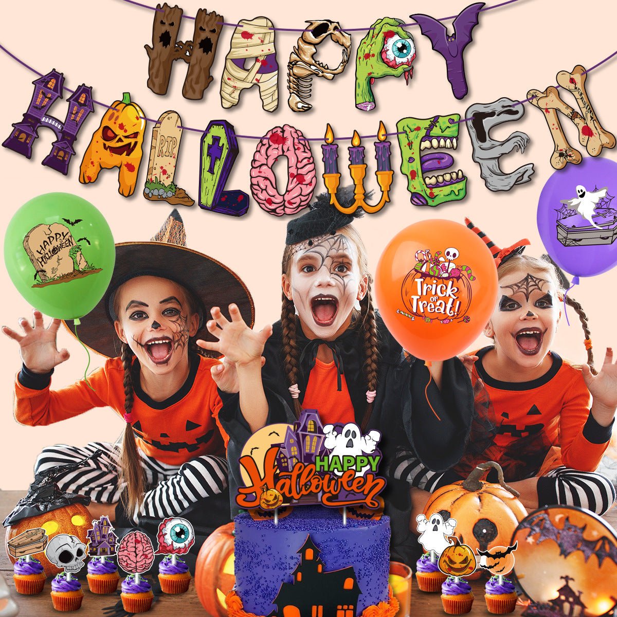 Halloween Birthday Party Decorations Set