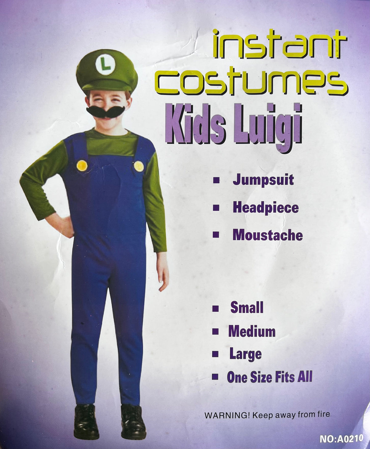 Kids Green Plumber Costume