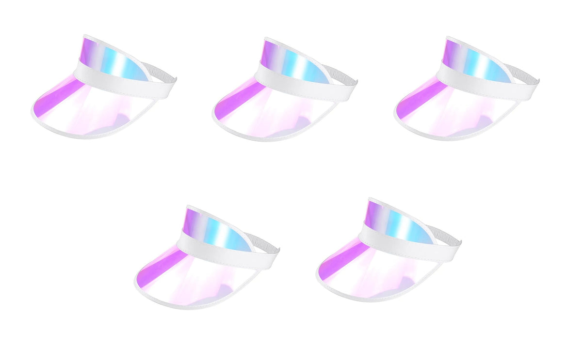 5PC Pub Golf Visor Festival Sun Hat 80s Fancy Dress Costume Accessory – view 7