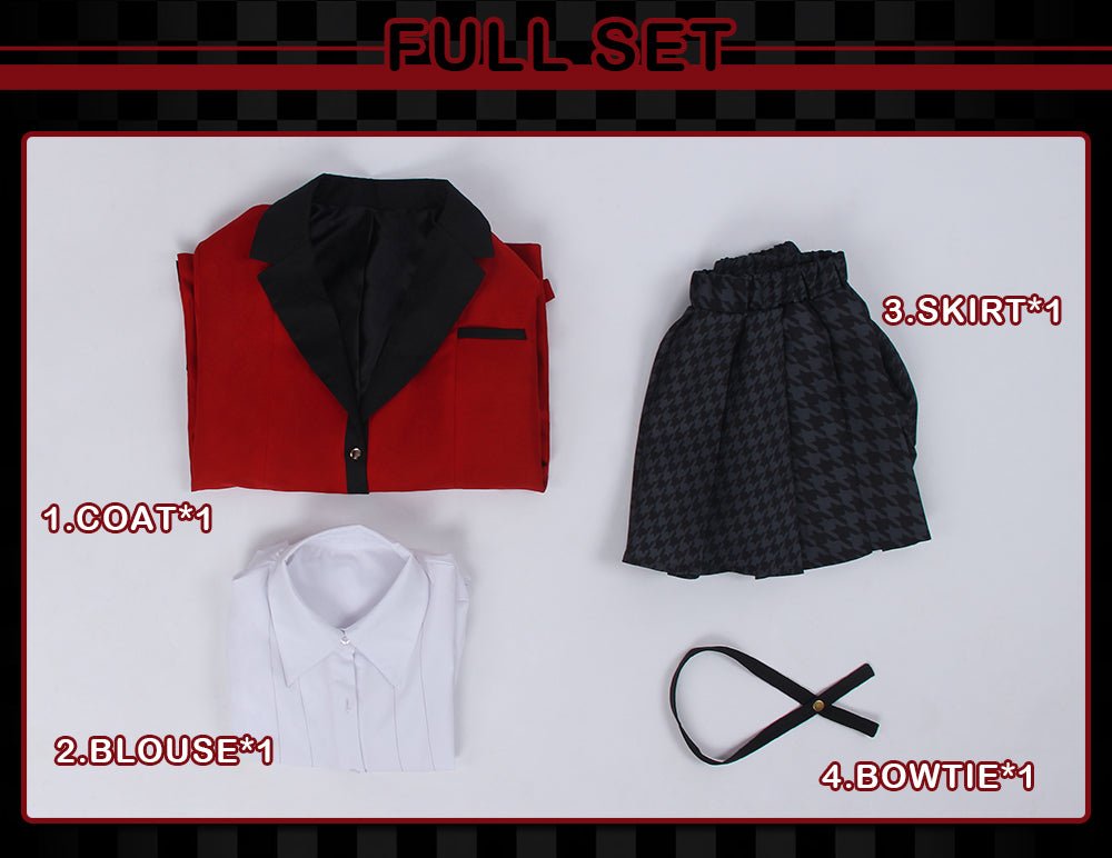 Red School Uniform Anime Costume