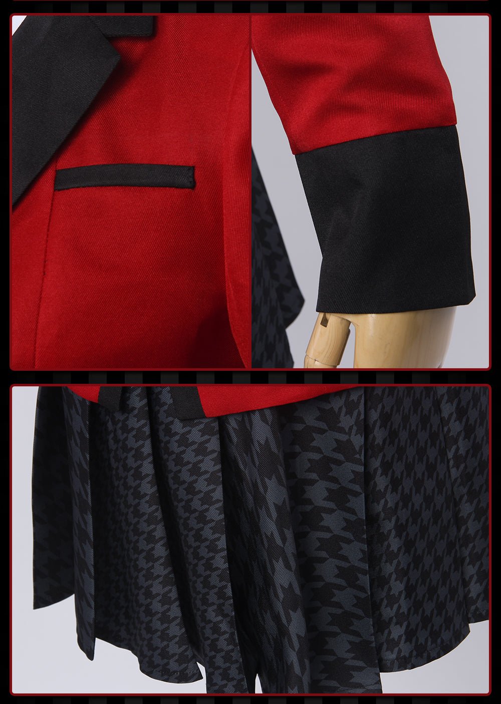 Red School Uniform Anime Costume
