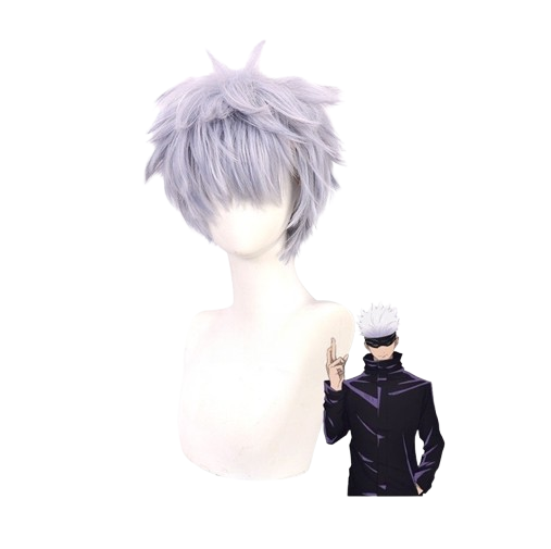 Kids & Adults Blindfold White-Haired Anime Sorcerer Costume – view 2