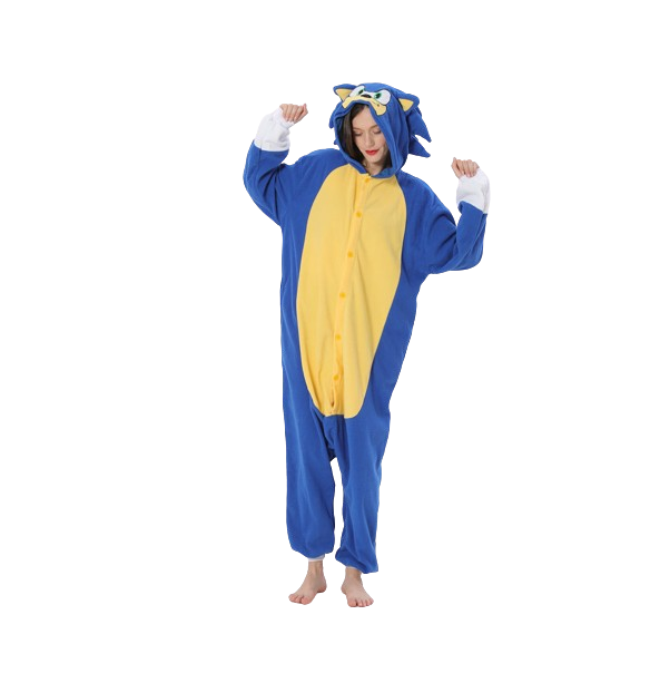 Kids Blue Speed Hedgehog Costume Onesie Pyjamas