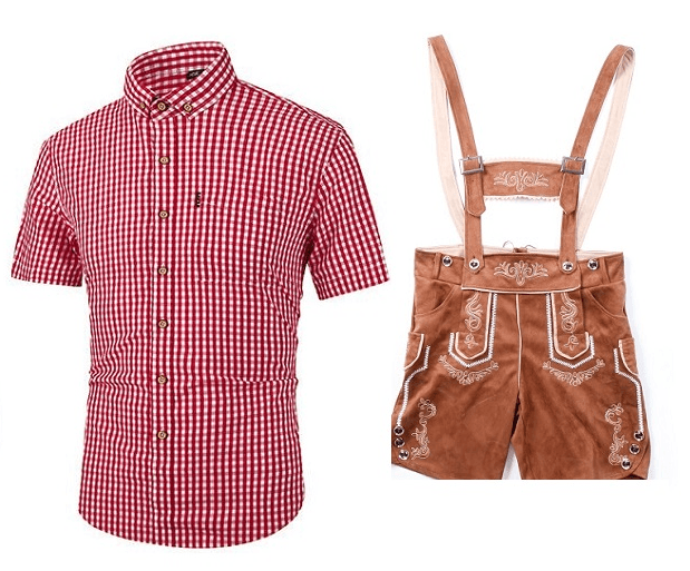 Men's Faux Leather Lederhosen Oktoberfest Costume