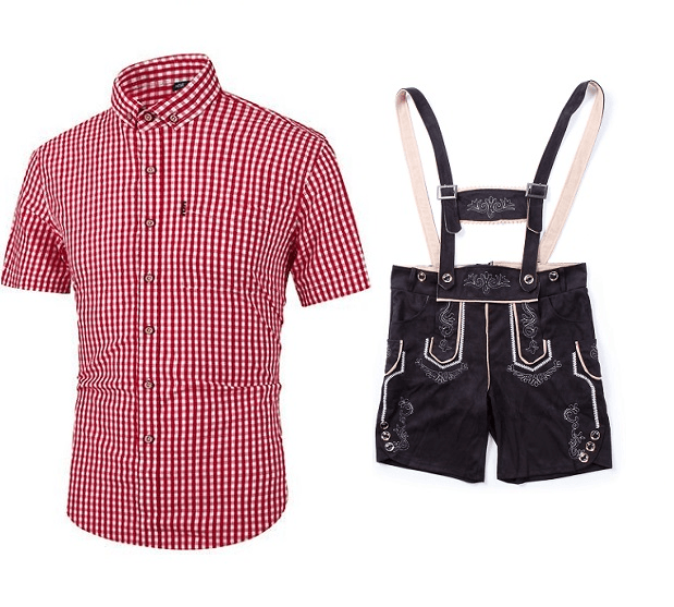 Men's Faux Leather Lederhosen Oktoberfest Costume