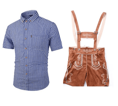 Men's Faux Leather Lederhosen Oktoberfest Costume